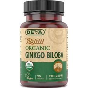 Deva Vegan Gingko Biloba 300mg، عضوي، أقراص صغيرة، سهلة البلع، 90 قرصًا in Kuwait