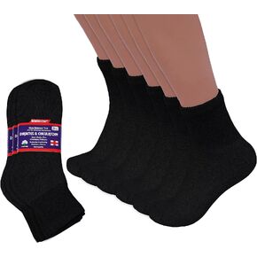 Diabetic Crew Socks, Non-Binding Extra Wide Doctor Approved Cotton Quarter Socks for Big & Tall Men’s Women’s Size 13-15 in Saudi Arabia
