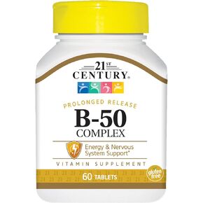 21st Century B 50 Complex Prolonged Release Tablets, 60 Count (Pack of 1)