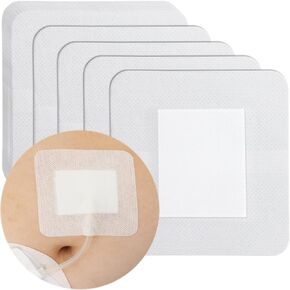 20Pcs Breathable Knee Replacement Surgery Island Dressing Adhesive Knee Surgery Bandages Hip Replacement Gauze Post Surgical Chemo Chest Port Incision Wound 2.3" x 2.7"
