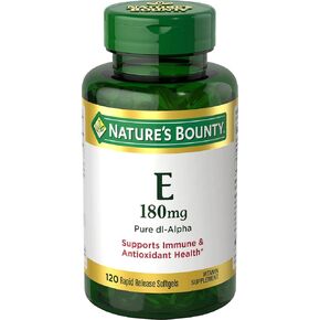 Nature's Bounty Vitamin E Pills and Supplement Softgels, Supports Antioxidant Health, 400iu, 120 Count (Pack of 2) in Kuwait