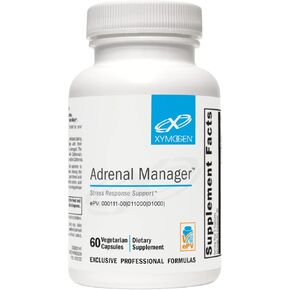 XYMOGEN Adrenal Manager - الطاقة، الاستجابة للإجهاد + دعم الغدة الكظرية - مكمل الغدة الكظرية مع L-Tyrosine، الزنك تشيلات، VIT B6، المغنيسيوم، حمض البانتوثينيك، الرهوديولا الوردية (120 كبسولة) in Saudi Arabia