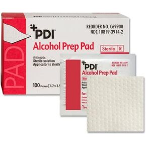 PT# C69900 PT# # C69900- Alcohol Prep Pads Sterile Large 100/Bx by, PDI Professional Disposables (1) in Saudi Arabia