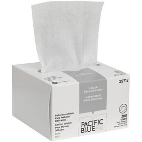 قطعة قماش لمسح النظارات من Accuwipe، 4.5 بوصة × 7.9 بوصة، بيضاء، تباع كصندوق واحد، 280 قطعة لكل صندوق in Kuwait