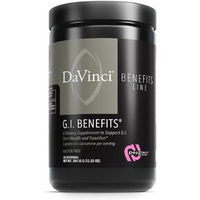 DAVINCI Labs GI Benefits - Dietary Supplement Powder Drink Mix - Support Gut Health, Immune System & Overall Wellness* - with Zinc, L-Carnosine, L-Glutamine, Aloe Vera & More - 384.15 g - 30 Servings in Kuwait