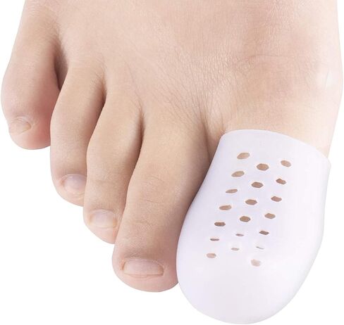 Big Toe Protector, 10PCS Breathable Gel Toe Cap Silicone Toe Cover Sleeves with Holes, Provides Relief from Missing or Ingrown Toenails, Corns, Blisters, Hammer Toes, Reduce Friction in Kuwait