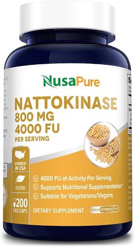 NusaPure Nattokinase 4000 FU 200 Veggie Capsules (Non-GMO & Gluten Free) in Saudi Arabia