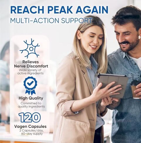 120 كبسولة من Zenlifer لتخفيف آلام الاعتلال العصبي وصحة الأعصاب، مزيج غذائي مع 600 مجم من حمض ألفا ليبويك - بنفوتيامين، محيطي، أصابع اليد والساقين، أفضل فيتامينات متجددة طبيعية ذات قوة قصوى in Kuwait