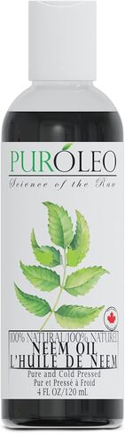 PUROLEO NEEM Oil 128 Fl Oz/3784 ML (Packed In Canada) 100% Pure and Natural Neem Oil for Multipurpose Use | Neem Oil extracted from NEEM Plante Chemical free Neem Oil Spray in Saudi Arabia