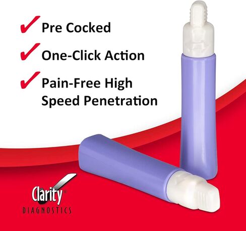 مشارط أمان منشطة بالضغط من Clarity Diagnostics، مقاس 21 (صندوق مكون من 100 قطعة) in Kuwait