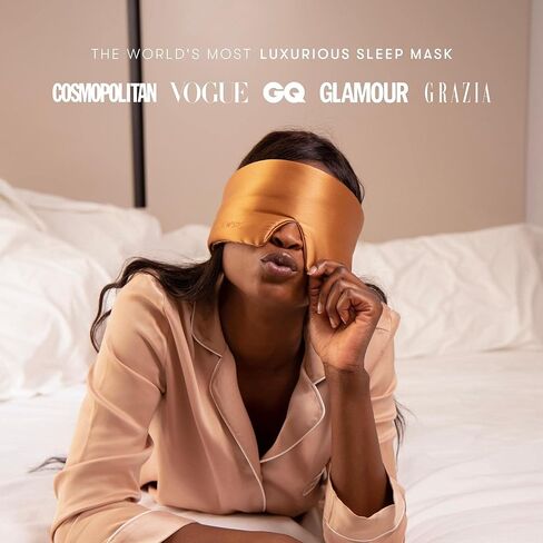 DROWSY Silk Sleep Mask. Face-Hugging, Padded Silk Cocoon for Luxury Sleep in Total Darkness. (Black Jade) in Kuwait