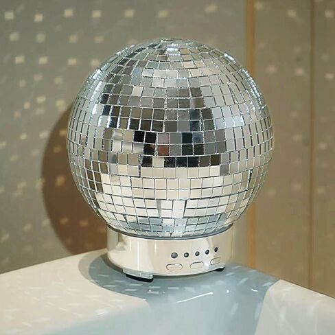 موزع روائح كرة ديسكو من إف إكس سويتي، موزع روائح الزيوت العطرية الزجاجي بالموجات فوق الصوتية، دوار وإيقاف تلقائي بدون ماء و7 ألوان إضاءة LED و4 إعدادات للوقت، موزع روائح علاجية لغرفة النوم المنزلية in Kuwait
