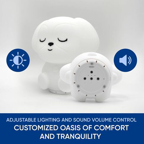 Mindfulness 'Breathing Puppy' | 4-7-8 Guided Visual Meditation Breathing Light | 3 in 1 Device with Night Light & Noise Machine for ADHD Anxiety Stress Relief Sleep - Gift for Kids Adult Women Men in Saudi Arabia