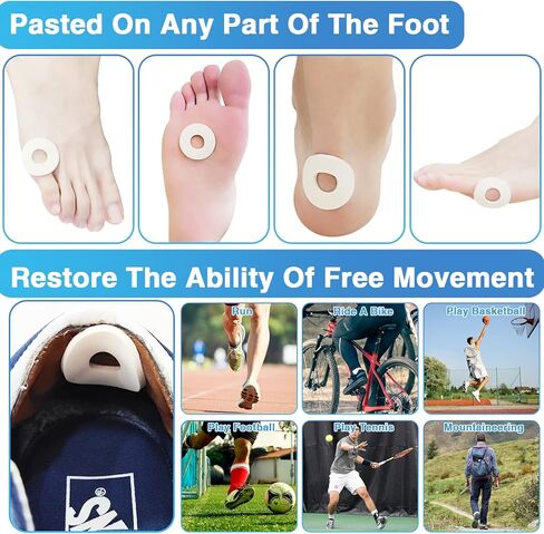 Tikfoam Corn Cushions, 80Pcs Soft Callus Cushions, 1/8" Thick Sweatproof Corn cushions for Feet, Toe and Foot Protectors in Kuwait