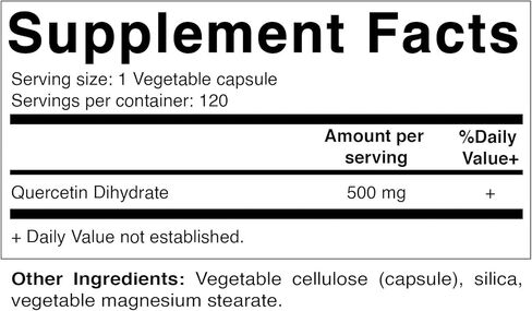 Vitamatic Quercetin 500 mg, 120 Vegetarian Capsules (Non-GMO, Gluten Free, Vegan) - Supports Cardiovascular Health in Saudi Arabia