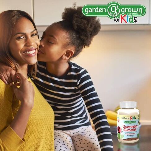 علكة كيرسيتين للاطفال من جاردن جرون اسينشالز - فيتامينات كيرسيتين جامي مع زنك بروميلين وتوت البلسان بتركيبة للاطفال - تدعم المناعة والحساسية - طبيعية بالكامل مصنوعة في الولايات المتحدة الامريكية in Kuwait