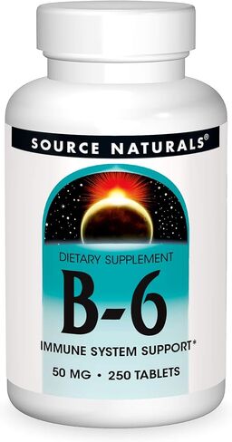 Source Naturals فيتامين ب-6، 50 مجم لدعم الجهاز المناعي - 250 قرصًا in Kuwait