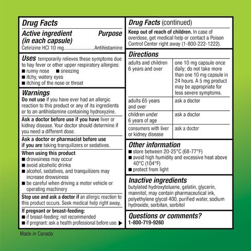 Amazon Basic Care All Day Allergy Medicine, 24 Hour Allergy Liquid Gels Capsule, Cetirizine Hydrochloride, 10 mg, Antihistamine, 40 Count in Saudi Arabia