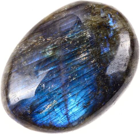 UFEEL Labradorite Palm Stone Crystal - Natural Chakra Reiki Polished Healing Pocket Worry Stone Crystal for Anxiety Stress Relief Therapy in Kuwait