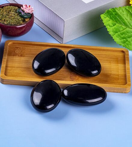 UFEEL Labradorite Palm Stone Crystal - Natural Chakra Reiki Polished Healing Pocket Worry Stone Crystal for Anxiety Stress Relief Therapy in Saudi Arabia