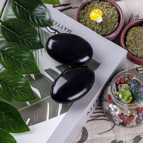 UFEEL Labradorite Palm Stone Crystal - Natural Chakra Reiki Polished Healing Pocket Worry Stone Crystal for Anxiety Stress Relief Therapy in Saudi Arabia