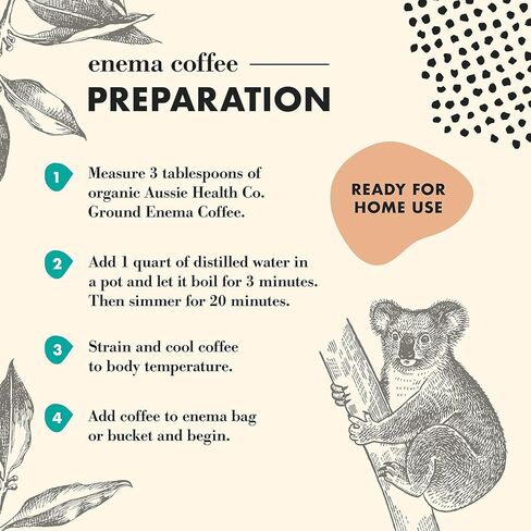 شركة AUSSIE HEALTH CO 419° قهوة حقنة شرجية عضوية محمصة - 100% حبوب أرابيكا عضوية معتمدة من وزارة الزراعة الأمريكية، مصنوعة في سياتل - كيس بوزن 1 رطل in Kuwait