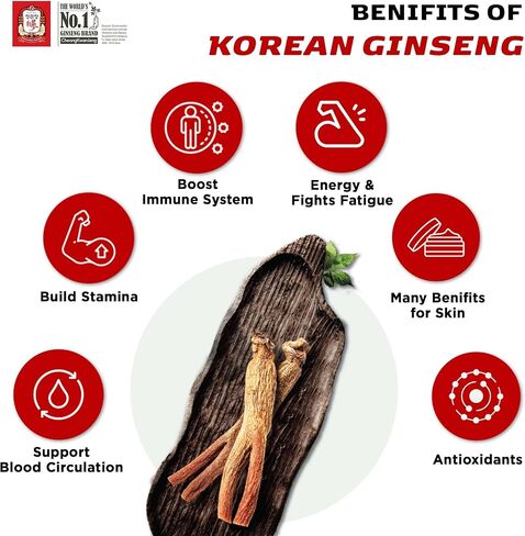 CheongKwanJang Korean Panax Red Ginseng Extract 800 Pills, Panax Ginseng Root Powder Pills for Men & Women, Natural Energy Supplements in Kuwait