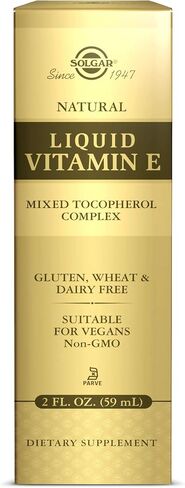 SOLGAR Liquid Vitamin E (with dropper) - 2 fl oz - Mixed Tocopherol Complex - Non-GMO, Vegan, Gluten Free, Dairy Free, Kosher - 118 Servings in Saudi Arabia
