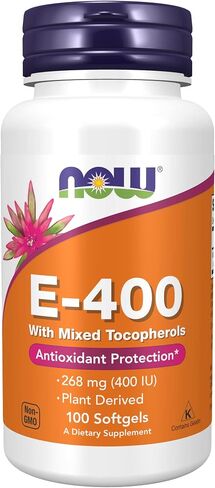NOW Supplements, Vitamin E-400 IU Mixed Tocopherols, Antioxidant Protection*, 50 Softgels in Kuwait