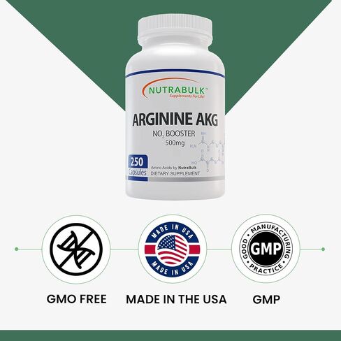 Premium Arginine AKG 500mg Capsules - 250 Capsules in Saudi Arabia