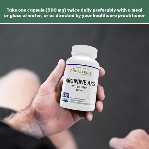 Premium Arginine AKG 500mg Capsules - 250 Capsules in Saudi Arabia