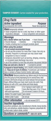 Vicks Sinex SEVERE، بخاخ للأنف مع VapoCOOL، رذاذ أنف فائق النعومة، مزيل لاحتقان الجيوب الأنفية للتخفيف السريع من احتقان البرد والحساسية، 0.5 أونصة سائلة (15 مل) in Saudi Arabia