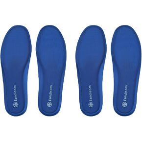 2 Pair Memory Foam Insoles for Men and Women Shoe Inserts for Boots, Work Shoes, Running, Hiking, Sneaker, Cushion Inner Soles Womens Shoes Insoles Plantar Fasciitis Insoles Black US 5