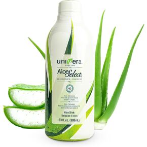 Univera Aloe Vera Juice, Organic Aloe Vera, Digestive Enzymes for Gut Health, Immune Support, Prebiotic Supplement, Reduces Inflammation, Mango Flavor, 30 Day Supply (33 fl oz)