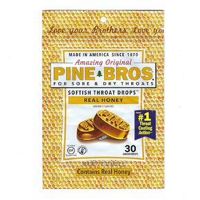 Pine Bros. Gummy Sore Throat Softish Drops 30 Count (Honey) in Saudi Arabia