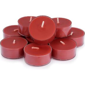 DEYBBY Scented Tealight Candles, Long Lasting Soywax Tea Candle Used for All of Holders|Clear Cup|12 Counts|Up to 4 Hour Burn Time|APPLE