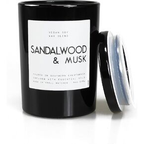 | Masculine Aromas 9oz | 50 Hours | Soy Wax | Scented Mens Candles with Natural Essential Oils | Vegan (Cigar Lounge)