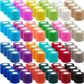 BQTQ 96 Rolls Self Adhesive Bandage Wrap Tape 1 Inch Black Self Adherent Wrap Self Stick Bandage Athletic Wraps Tape Stretch Bandages for Wrist Ankle Swelling Sprains in Saudi Arabia