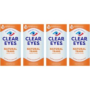 Clear Eyes Natural Tears Lubricant Eye Drops, 0.5 Fl oz. (Pack of 2) in Kuwait