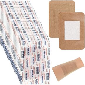 Marsui 100 Pcs Large Bandages 3 x 4 Inch Wound Care Flexible Adhesive in Saudi Arabia