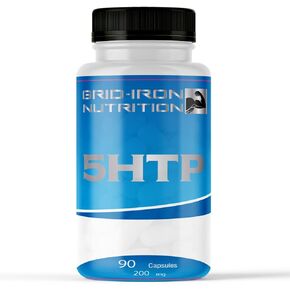 GRID-IRON NUTRITION 5-HTP 200 ملغ، 90 كبسولة (5-هيدروكسي تريبتوفان) - يدعم المزاج الهادئ والمريح - غير معدّل وراثيًا in Kuwait