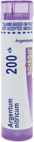 Boiron Argentum Nitricum 200CK الطب المثلي للتخوف والخوف من المسرح، 80 قطعة in Kuwait