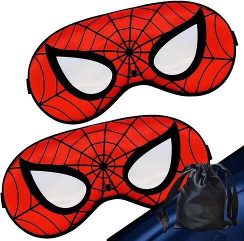 قناع نوم حريري للأطفال من موكفيتن، عبوتان من قناع العين خفيف الوزن مع حزام رأس قابل للتعديل للنوم الأولاد والنساء والرجال، مستلزمات حفلات السفر (حقيبة تخزين قطعة واحدة)... in Kuwait