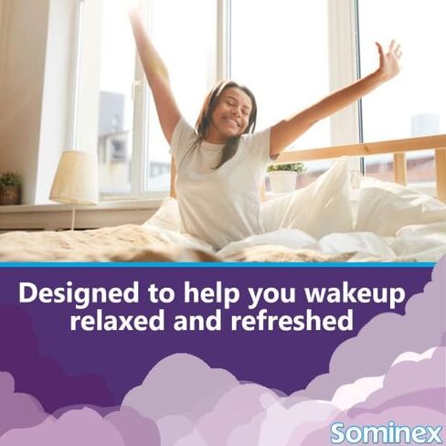 Sominex Nighttime-Aid، آمن وفعال، غير معتاد، أقراص بتركيبة أصلية، أزرق، 32 قرصًا in Kuwait
