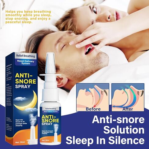 أجهزة مكافحة الشخير، رذاذ الأنف المضاد للشخير من أجل نوم أفضل - يوفر الحل الفعال للشخير | يساعد على فتح الحلق وممر الهواء in Kuwait