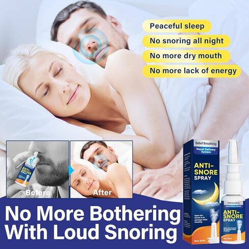 أجهزة مكافحة الشخير، رذاذ الأنف المضاد للشخير من أجل نوم أفضل - يوفر الحل الفعال للشخير | يساعد على فتح الحلق وممر الهواء in Kuwait