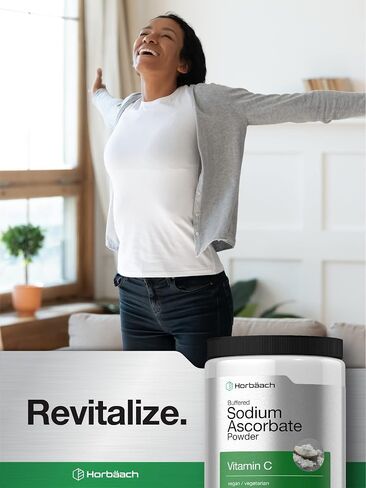 Buffered Sodium Ascorbate Vitamin C Powder | 16 oz | Vegan, Non-GMO, and Gluten Free Supplement | by Horbaach in Saudi Arabia
