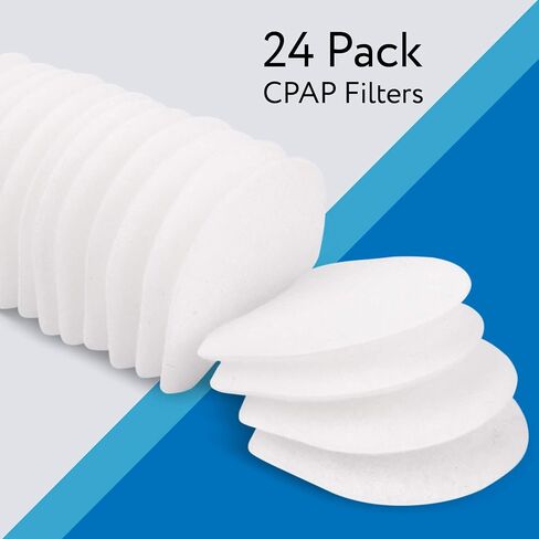 Impressa 24 Pack CPAP Filters Compatible with ResMed AirMini CPAP Machine - Fine Hypoallergenic Air Filters CPAP Supplies & Accessories - Disposable CPAP Filters - CPAP Replacement Filters in Saudi Arabia