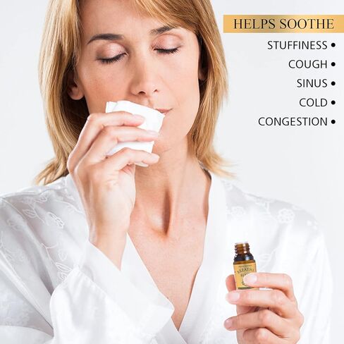 مزيج الزيوت العطرية للتنفس 118 مل - من برايم ناتشورال - صنع في الولايات المتحدة الأمريكية - درجة علاجية نقية غير مخففة للعلاج بالروائح والروائح والناشر - تخفيف الجيوب الأنفية والحساسية والاحتقان والبرد والسعال والصداع in Kuwait