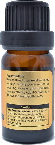 مزيج الزيوت العطرية للتنفس 118 مل - من برايم ناتشورال - صنع في الولايات المتحدة الأمريكية - درجة علاجية نقية غير مخففة للعلاج بالروائح والروائح والناشر - تخفيف الجيوب الأنفية والحساسية والاحتقان والبرد والسعال والصداع in Kuwait